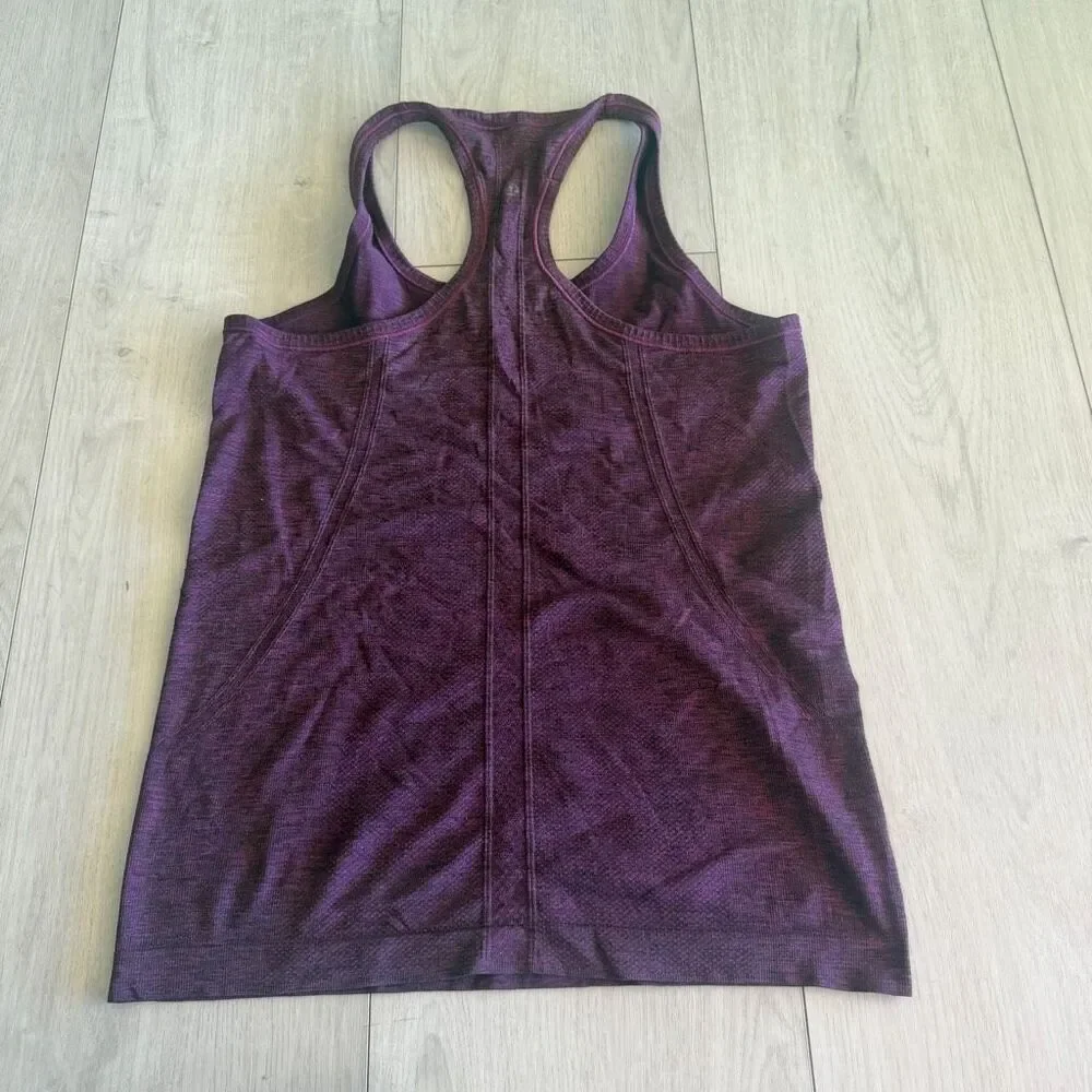 Lululemon swiftly tech maroon burgundy tank top size 8